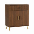 Buffet de salle à manger marron noyer en panneaux MDF 90 x 40 x 110 cm