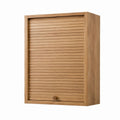 Meuble haut de cuisine à rideau coulissant chêne MDF rectangulaire 60 x 32 x 70 cm